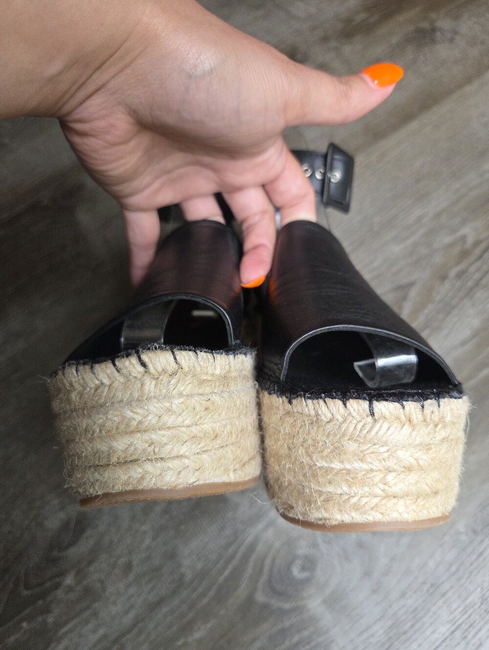 Free People Coastal Platform Espadrille Leather Wedge Ankle Strap Sandal - Picture 5 of 12